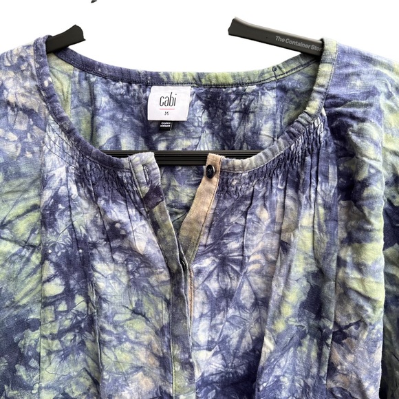 Cabi Linen oversized button down babydoll top - Woodstock - Picture 5 of 12